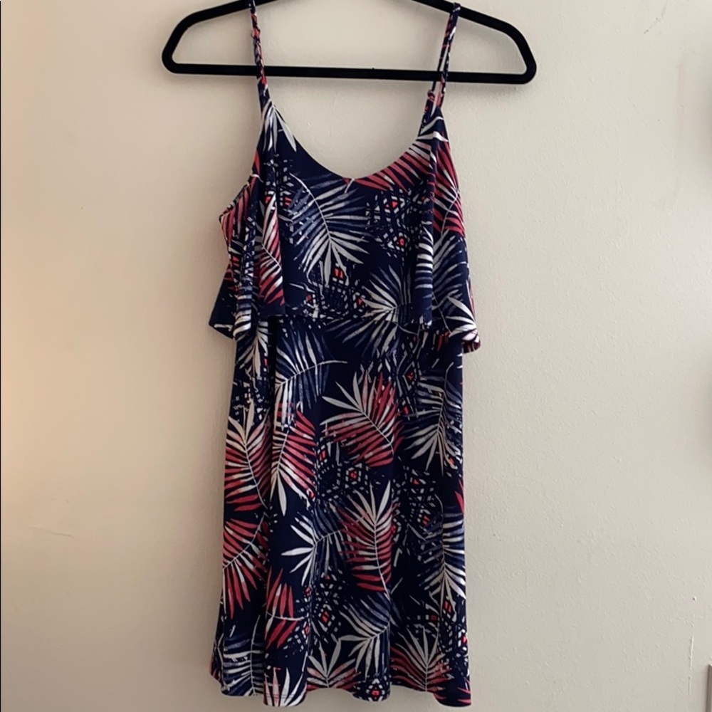 Express spaghetti strap printed dress